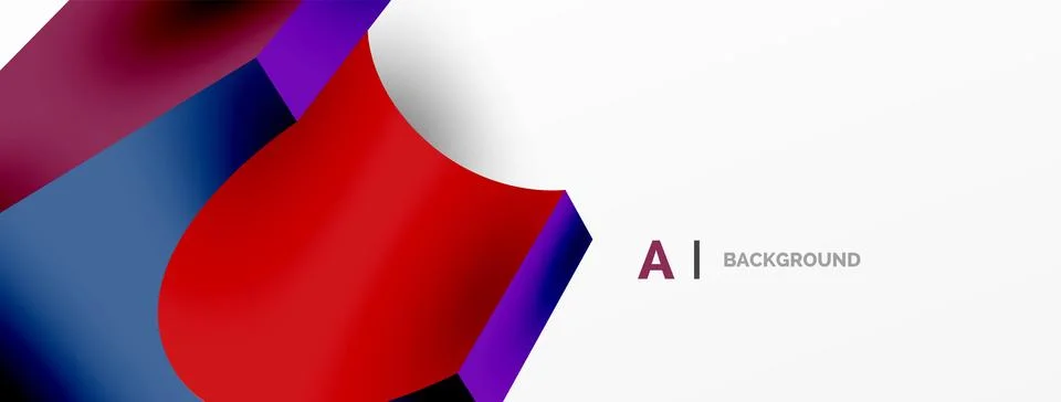 Abstract background - 3d abstract shape. Wallpaper for concept of AI technology Illustrazione stock