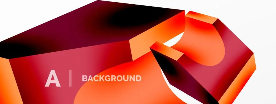 Abstract background - 3d abstract shape. Wallpaper for concept of AI technology Stock Illustration