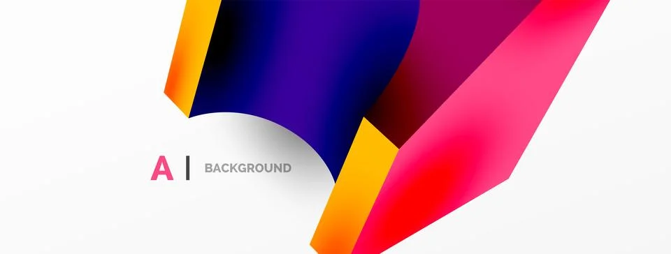 Abstract background - 3d abstract shape. Wallpaper for concept of AI technology 스톡 일러스트