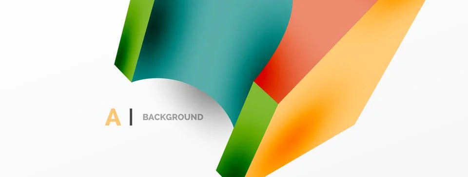 Abstract background - 3d abstract shape. Wallpaper for concept of AI technology Illustrazione stock