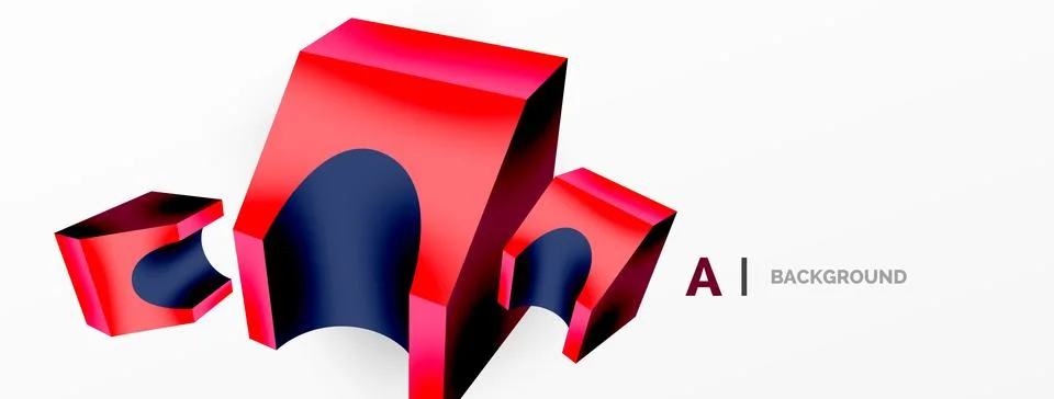 Abstract background - 3d abstract shape. Wallpaper for concept of AI technology Stockillustratie