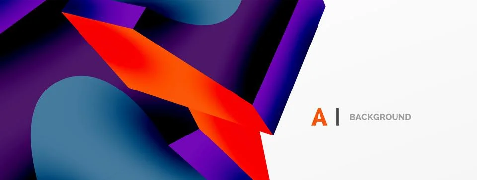 Abstract background - 3d abstract shape. Wallpaper for concept of AI technology Stock Illustration