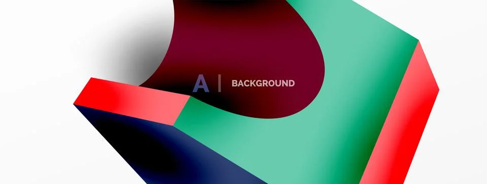 Abstract background - 3d abstract shape. Wallpaper for concept of AI technology イラスト素材