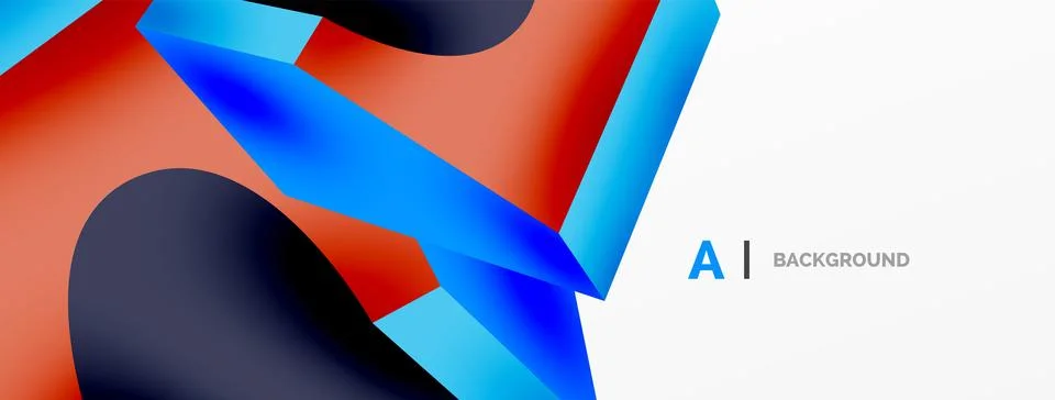 Abstract background - 3d abstract shape. Wallpaper for concept of AI technology Illustrazione stock