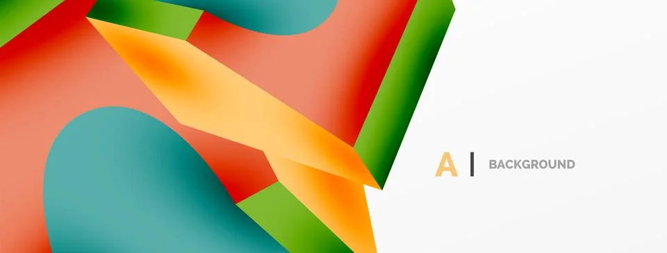 Abstract background - 3d abstract shape. Wallpaper for concept of AI technology Stock Illustration