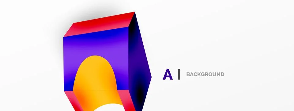 Abstract background - 3d abstract shape. Wallpaper for concept of AI technology Stockillustratie