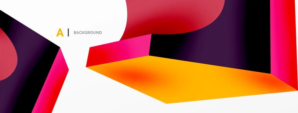 Abstract background - 3d abstract shape. Wallpaper for concept of AI technology Stock Illustration