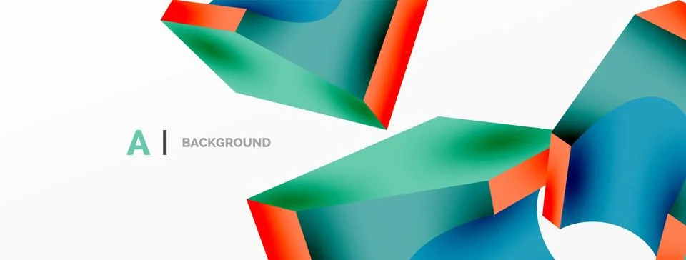 Abstract background - 3d abstract shape. Wallpaper for concept of AI technology Illustrazione stock