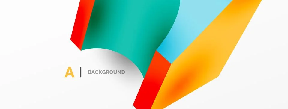 Abstract background - 3d abstract shape. Wallpaper for concept of AI technology Illustrazione stock
