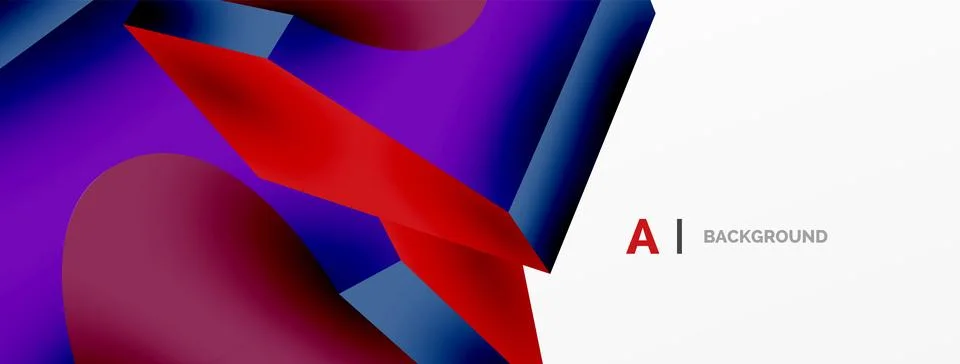 Abstract background - 3d abstract shape. Wallpaper for concept of AI technology Stockillustratie