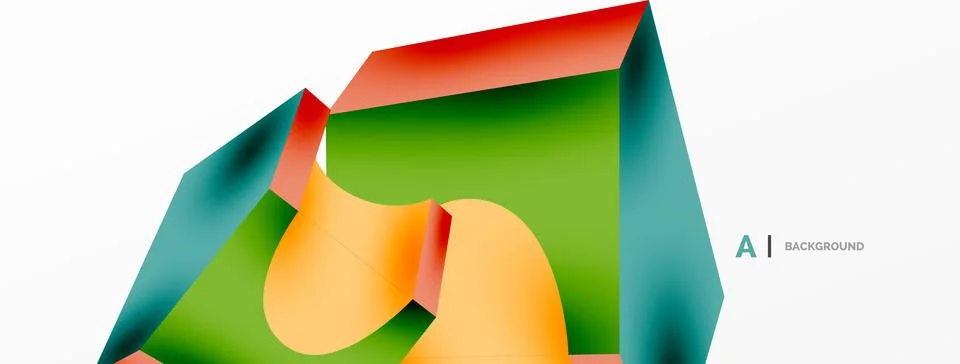 Abstract background - 3d abstract shape. Wallpaper for concept of AI technology 스톡 일러스트