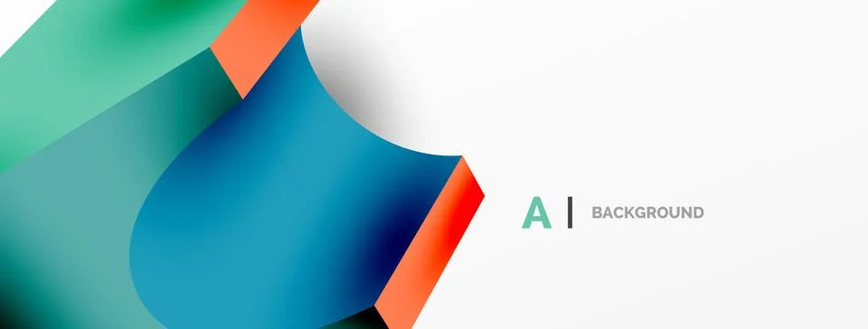 Abstract background - 3d abstract shape. Wallpaper for concept of AI technology Stock Illustration
