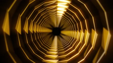 Abstract background 3D animation moving through shiny structure tunnel loop 스톡 동영상 148843998