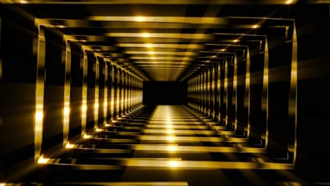Abstract background 3D animation moving through shiny structure tunnel loop Stock Footage 149355638