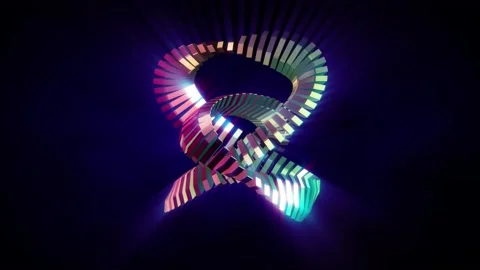 Abstract background 3D animation shiny gear structure transform in space loop 스톡 동영상 149732954