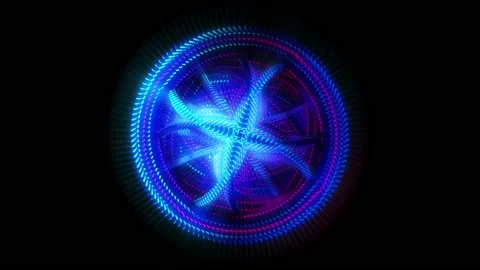 Abstract background 3D animation shiny futuristic object transforms Stockbeeldmateriaal 171417814