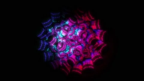 Abstract background 3D animation shiny futuristic object transforms Stockbeeldmateriaal 171417831