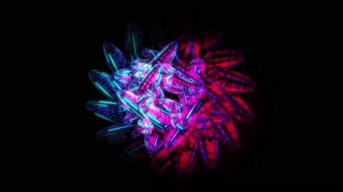 Abstract background 3D animation shiny futuristic object transforms Stockbeeldmateriaal 171417844