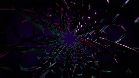 Abstract background 3D animation shiny futuristic object transforms Stockbeeldmateriaal 171417917