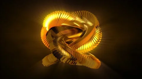 Abstract background 3D animation shiny futuristic object transforms Stockbeeldmateriaal 171417937