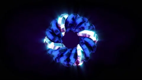 Abstract background 3D animation shiny futuristic object transforms Stockbeeldmateriaal 171417945