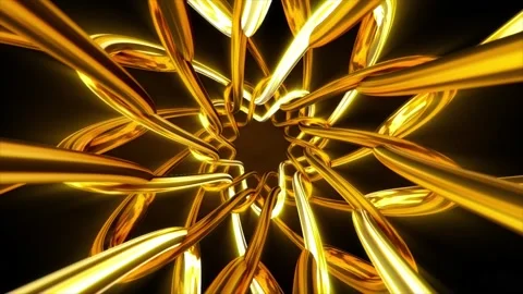 Abstract background 3D animation shiny futuristic object transforms Stockbeeldmateriaal 171417959