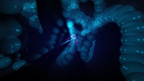 Abstract background 3D animation shiny futuristic object transforming Stock-Footage 197506584