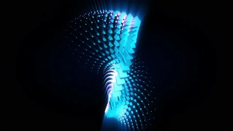 Abstract background 3D animation shiny futuristic object transforming Stock-Footage 198552614