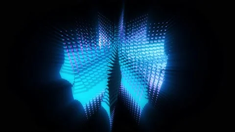 Abstract background 3D animation shiny futuristic object transforming 스톡 동영상 199765020