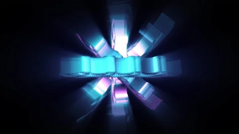 Abstract background 3D animation shiny futuristic object transforming Video stock 199765021