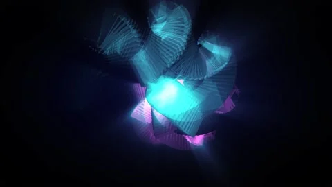 Abstract background 3D animation shiny futuristic object transforming Video stock 200947734