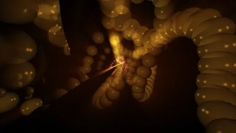 Abstract background 3D animation shiny futuristic object transforming Stock-Footage 201336102