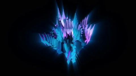 Abstract background 3D animation shiny futuristic object transforming Stock-Footage 201735970
