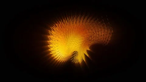 Abstract background 3D animation shiny futuristic object transforming Video stock 201736131