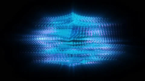 Abstract background 3D animation shiny futuristic object transforming Stock-Footage 201736265