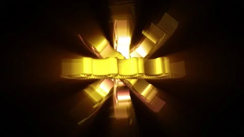 Abstract background 3D animation shiny futuristic object transforming Stock-Footage 204079554
