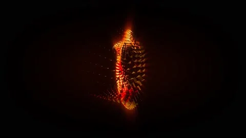 Abstract background 3D animation shiny futuristic object transforming Stock-Footage 204079663