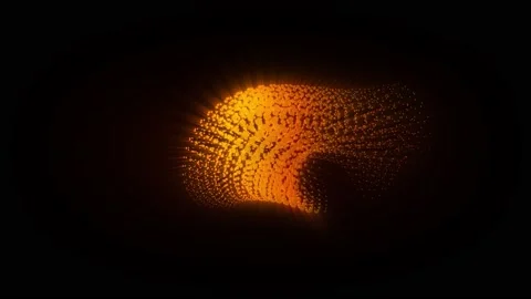 Abstract background 3D animation shiny futuristic object transforming Vídeo Stock 204079701