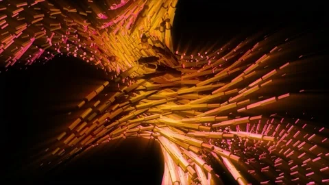 Abstract background 3D animation shiny futuristic object transforming Vídeo Stock 205024976