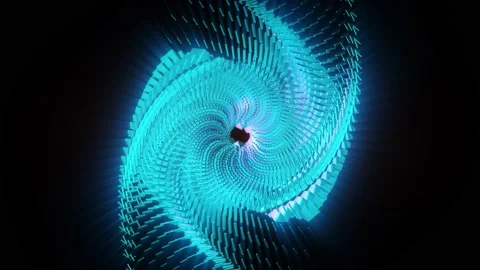 Abstract background 3D animation shiny futuristic object transforming Video stock 205517497