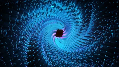 Abstract background 3D animation shiny futuristic object transforming Video stock 206990230