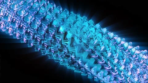 Abstract background 3D animation shiny futuristic object transforming Stock-Footage 208906465