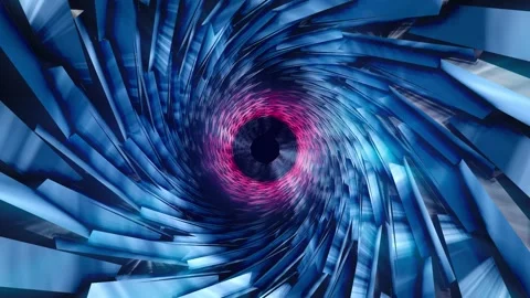 Abstract background 3D animation shiny futuristic object transforming Video stock 224690304
