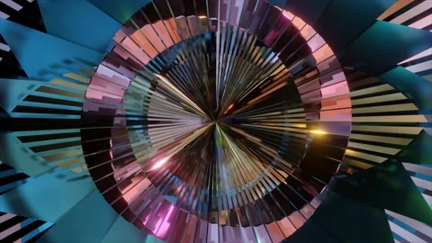 Abstract background 3D animation shiny futuristic objects transforming Stock-Footage 238847596