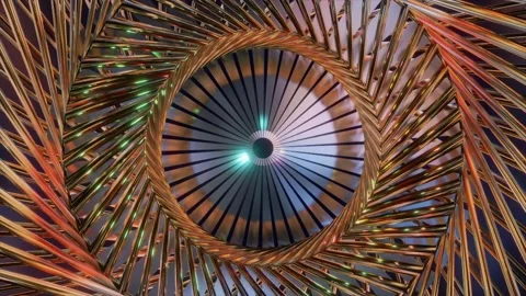 Abstract background 3D animation shiny futuristic objects transforming Vídeo Stock 238848474