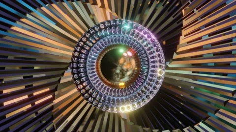 Abstract background 3D animation shiny futuristic objects transforming Stock-Footage 238848674