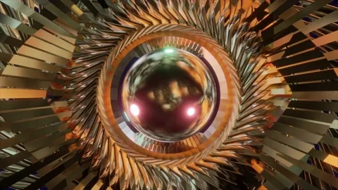 Abstract background 3D animation shiny futuristic objects transforming Vídeo Stock 239459093