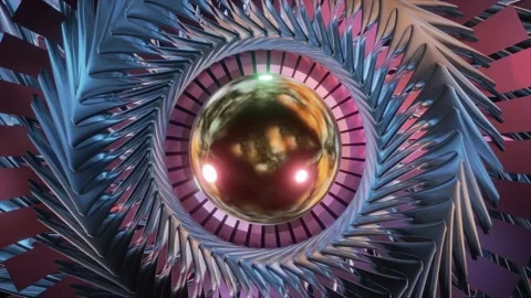 Abstract background 3D animation shiny futuristic objects transforming Stock-Footage 240078088