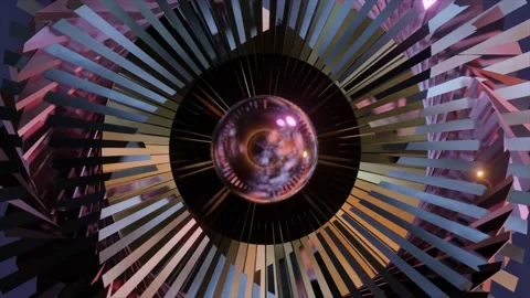 Abstract background 3D animation shiny futuristic objects transforming Stock-Footage 240078857