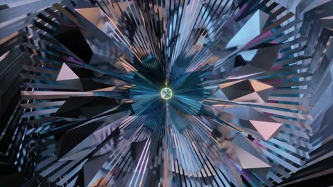 Abstract background 3D animation shiny futuristic objects transforming Stock-Footage 240079475